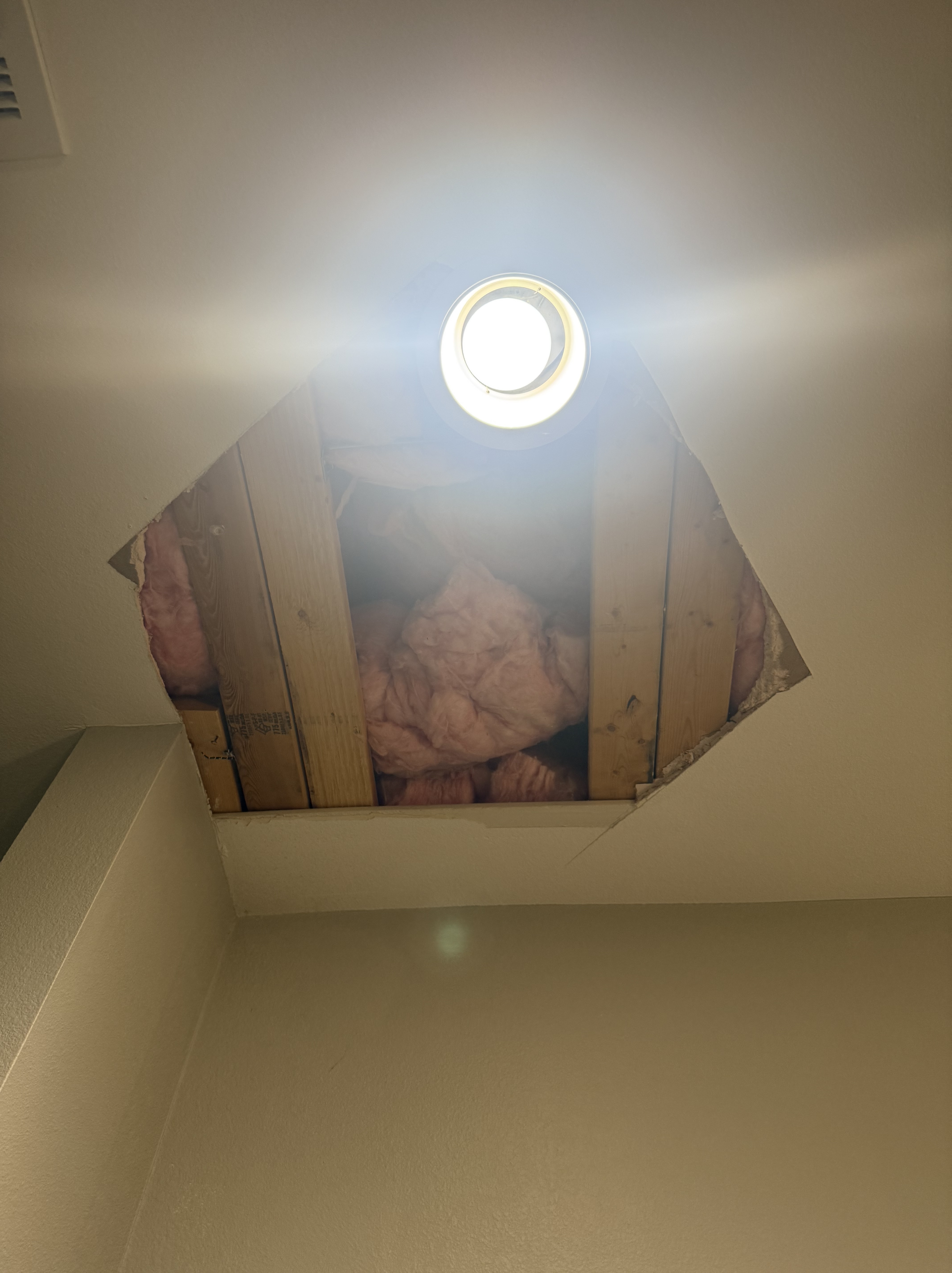 A bathroom ceiling, whole again — photo 1