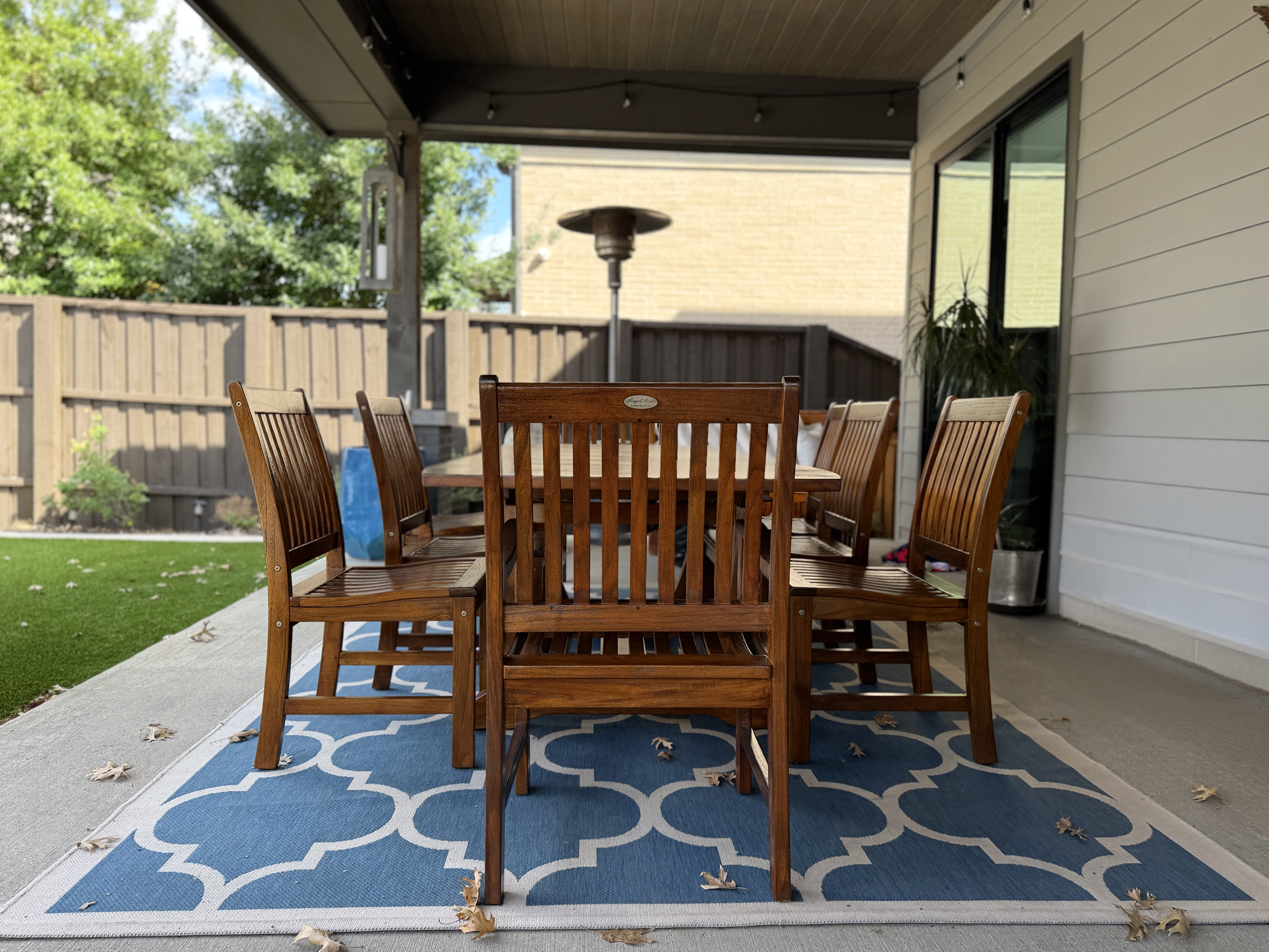 Outdoor Hardwood Patio Set — photo 1